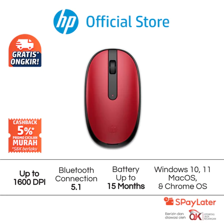 Mouse Bluetooth HP 240 Red / Black /