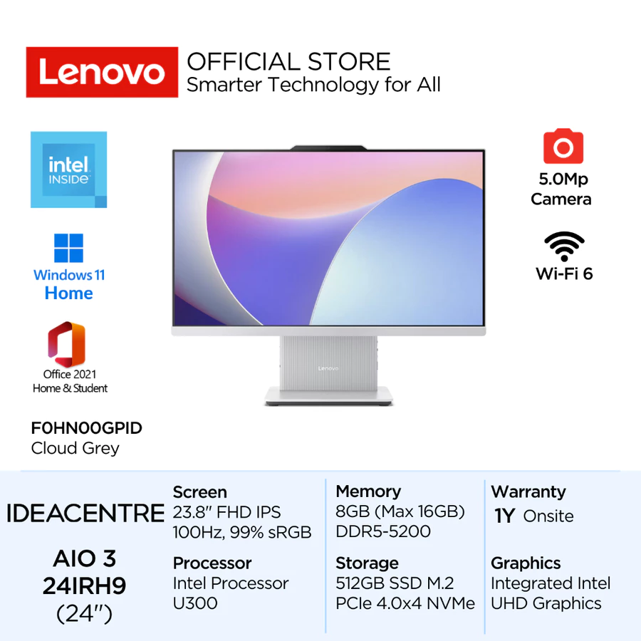 Lenovo PC IdeaCentre AIO 3i 24IRH9 G
