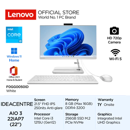 Lenovo PC IdeaCentre AIO 3i 22IAP7 I