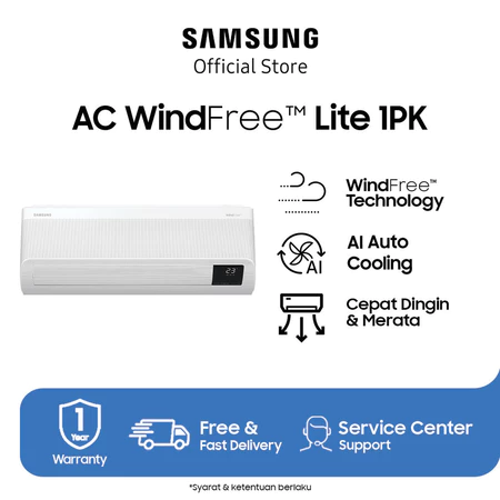 Samsung AC Air Conditioner WindFree™ Lite 1PK Wall-mounted Conditioner - AR10CYFAAWKNSE Samsung Offi
