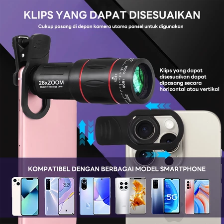 Apexel 28X 36X minimum Kit Lensa Kamera Ponsel HD Zoom Telefoto 28X Lensa Ponsel Makro Fisheye Sudut
