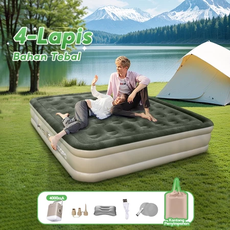 MODOFO Outdoor hijau Matras Kasur Pompa Tidur Kasur Angin Bisa Tahan Inflatable Bed Tiup