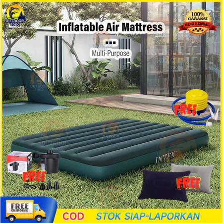 Kasur 1 Set Kasur Angin / Air Bed Double Kasur Angin Bestway + pompa manual Bestway Paket Kasur Angi