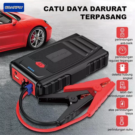 Jump Starter Aki Mobil Power Bank Pompa Angin Mobil Inflator Jumper Aki Kekinian Alat Jamper Aki Pow