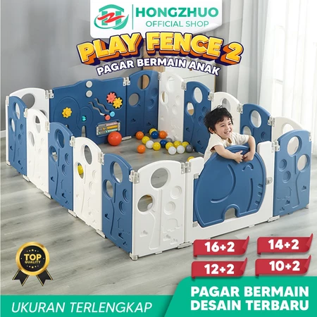 Hongzhuo Pagar Anak Pagar Bayi Baby Fence Play Fence Import Kokoh Bisa Dilipat Desain Terbaru High Q