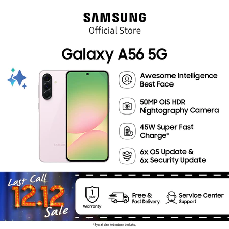 Samsung Galaxy A56 5G 8/256GB Awesome Pink 6,7 inch Exynos 1580 Samsung Official Store