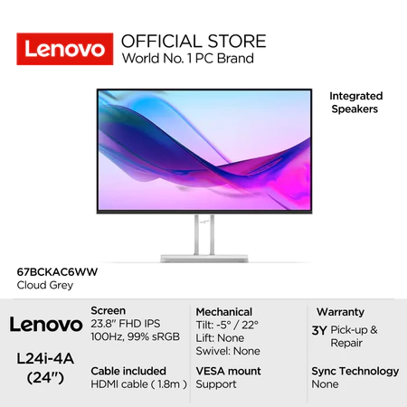 Lenovo Monitor L24i-4A 67BCKAC6WW Cl