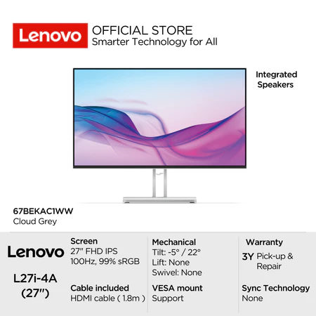 Lenovo Monitor L27i-4A 67BEKAC1WW Cl