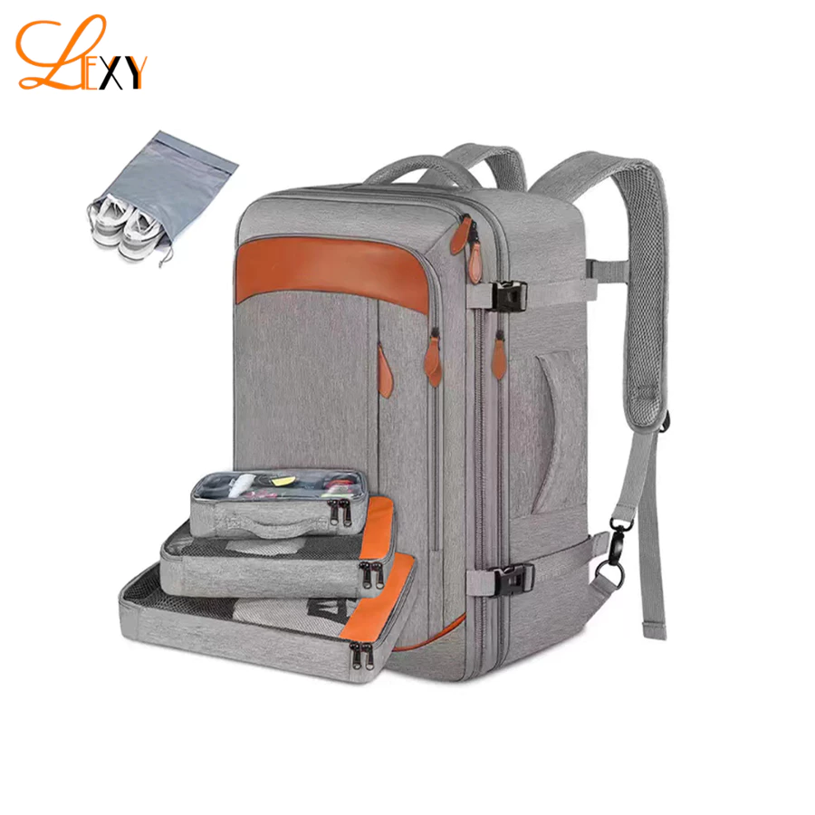 LEXY Set 5-in-1 Tas Ransel Traveling Multifungsi Pria Dan Wanita Outdoor Waterproofing Ransel Koper 