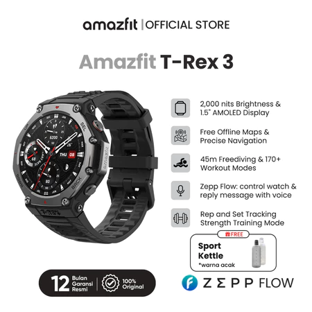 Amazfit T-Rex 3 48mm |baterai 20 har