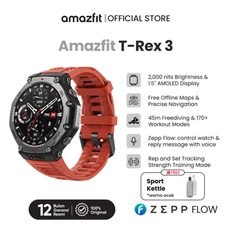 Amazfit T-Rex 3 48mm | Baterai Hingg