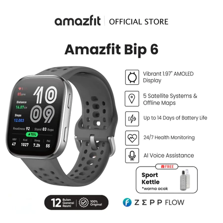 Amazfit Official Bip 6 Smart Watch 46mm AI Voice Assistance Maps with GPS 140 Sports Modes sport wat