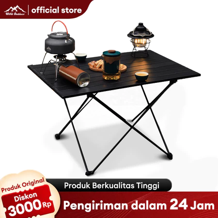 WTHB Outdoor Meja Lipat Outdoor Aluminium Meja Lipat Camping Meja Lipat Portable Meja lipat multifungsi