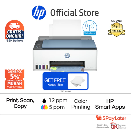 Printer HP Smart Ink Tank 210 / 520 / 585 / 615 Fax / 670 / 720 / 750 ADF / 790 / 215 All in One Print Scan Copy Wireless Wifi USB HP Official Store