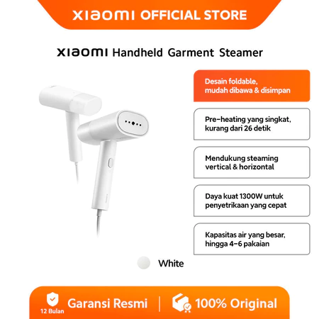 Xiaomi Handheld Garment Steamer | Ergonomis | Ringkas dan mudah disimpan | Rapid heating kurang dari 26 detik Xiaomi Official Store