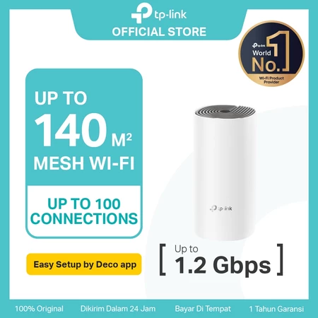 TP-Link Deco E4 | 1 pack | AC1200 Mesh WiFi System | Dual Band | Wireless Router | Access Point TP Link Official Store