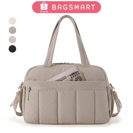 BAGSMART Tas Wanita Tote Bag Travel Duffel Ringan 25L Gym Bag Carry on Weekender Bags Workout Bag Bagsmart Official Store