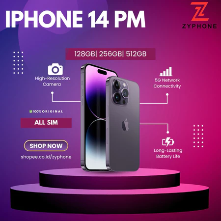 iPHONE 14Pro Max 1TB 512GB 256GB 128GB Second Original Bergaransi Cocok Buat Tiktok Shopee Video Live Streaming Zyphone Iphone Store