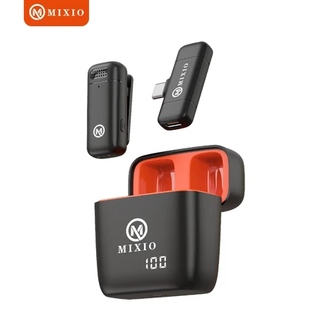 MIXIO W11 Mic Wireless Lavalier Microphone with Case Charger Mixio Official Store