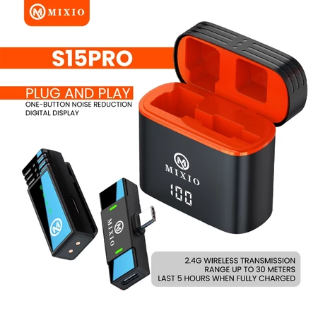 MIXIO S15Pro Mic Wireless Clip On Mi
