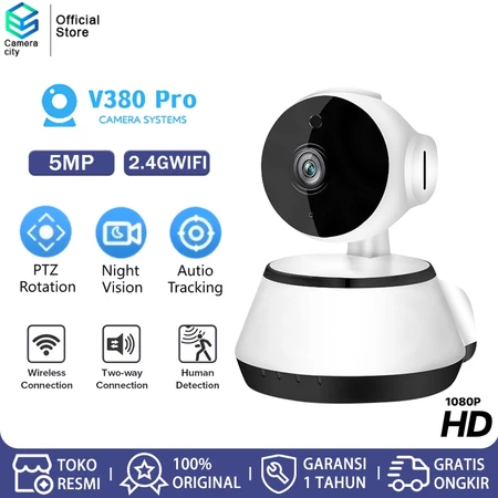 CAMERACITY CCTV Kamera WiFi IP 1080P HD - Kamera Pengintai Keamanan Rumah Deteksi Gerak, Vision Malam Putar 360° & Panoramic Cameracity Official Store