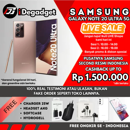 SEIN Samsung Galaxy Note 20 Ultra 5G 12/512GB | Note 10+ Plus 8/256GB Second Fullset Original Mulus Resmi Ideponsel Gadget Store