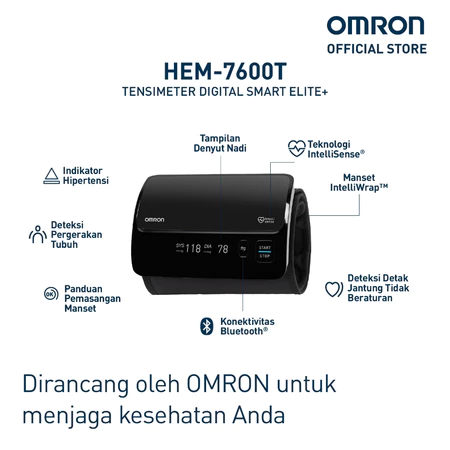Omron HEM-7600T Blood Pressure Monitor with Intellisense Technology & Intelli Wrap Cuff Omron Official Store