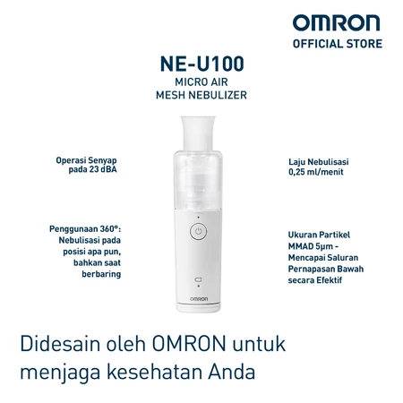 Alat Terapi Pernafasan Portable Omron Nebulizer Portable NE-U100 Omron Official Shop