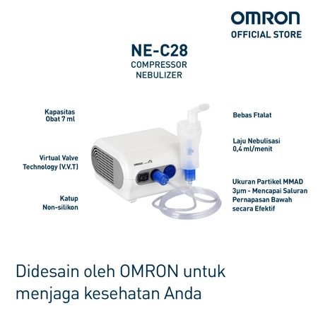 Omron Alat Terapi Pernapasan Handal Compressor Nebulizer NE-C28 Omron Official Shop