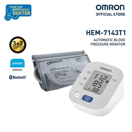 OMRON HEM 7143T1 Tensimeter Digital + Connect Bluetooth Omron Official Store