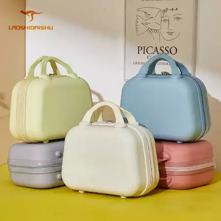 Laoshidaishu Koper Mini 14 Inch Beauty Case tas make up koper Kosmetik Premium Kosmetik Box Laoshidaishu Official Store