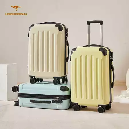 Laoshidaishu Koper 24 Inch jumbo 20 / 22 inch Kabin Bagasi Koper Tas Travel Polo besar anak Beroda Empat dan Bisu ABS anti pecah Laoshidaishu Official Store