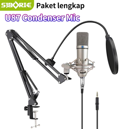 Siborie U87 kondensor mikrofon 3.5mm