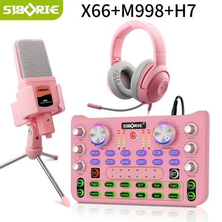 Siborie X66 Soundcard+M998 Mic+H7 He
