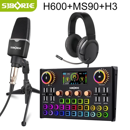 Siborie Soundcard H600+MS90 Mic+H3 H