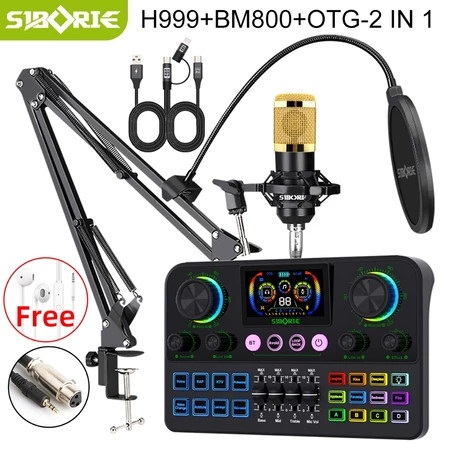 Siborie Soundcard H999+BM800 Mic+H1 