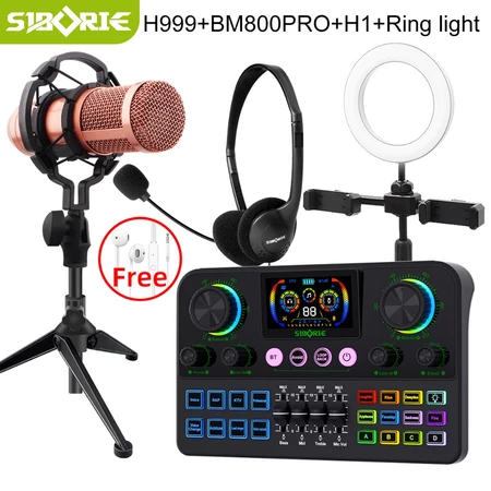 Siborie Soundcard H999+BM800PRO Mic+
